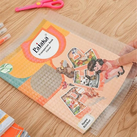 3D Transparent Book Cover A4 Size – Waterproof Plastic Cover (20 Pcs) for School & Office Books